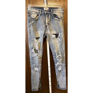 KDNK 1141411 Skinny Jeans Sz30  Ripped Mens Jeans Destroyed Grunge Street Moto